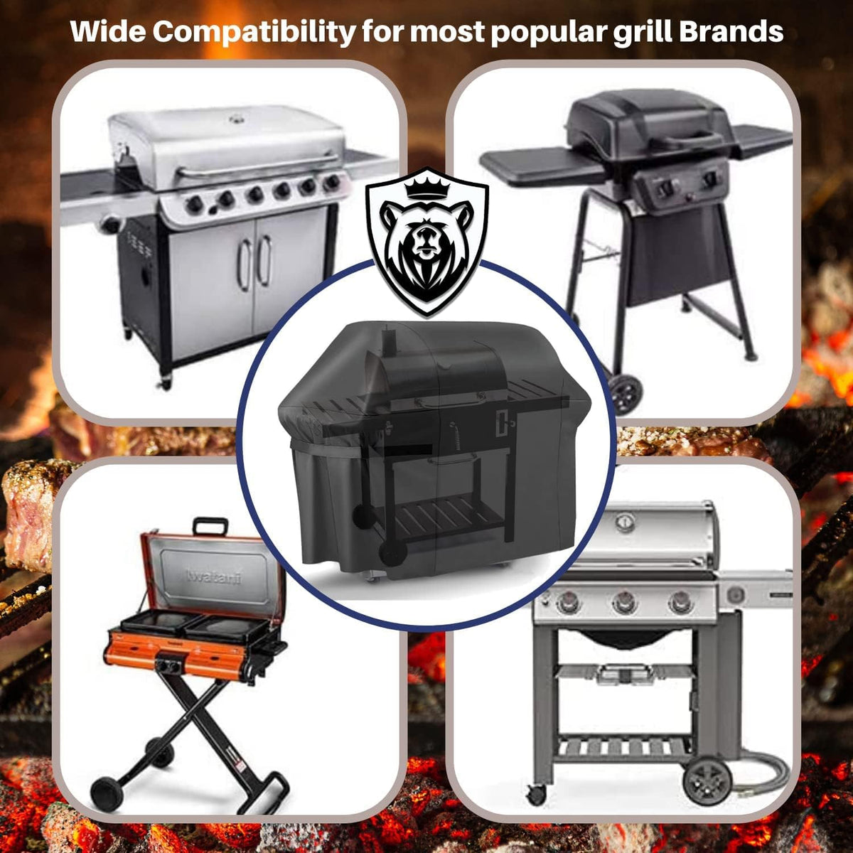 LogicaShop ® Bear Grill BBQ Custodia Copri Barbecue da Esterno