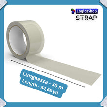 Load image into Gallery viewer, LogicaShop STRAP Rotoli Nastro Adesivo Largo per Imballaggio Pacchi, Spedizioni e Trasloco - Resistente e Silenzioso (36Pz, Trasparente)
