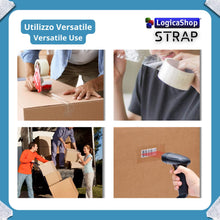 Load image into Gallery viewer, LogicaShop STRAP Rotoli Nastro Adesivo Largo per Imballaggio Pacchi, Spedizioni e Trasloco - Resistente e Silenzioso (36Pz, Trasparente)
