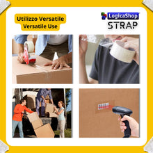 Load image into Gallery viewer, LogicaShop STRAP Rotoli Nastro Adesivo Largo per Imballaggio Pacchi, Spedizioni e Trasloco - Resistente e Silenzioso (6Pz, Marrone)
