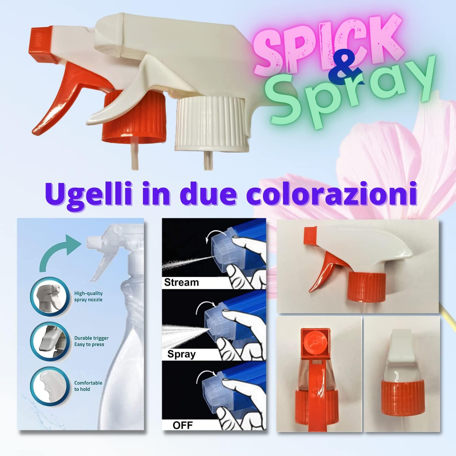 LogicaShop ® Spick & Spray - Spruzzino Nebulizzatore Plastica Traspare –